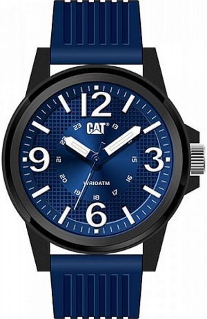 Men's CAT Caterpillar Groovy Blue Silicone Strap