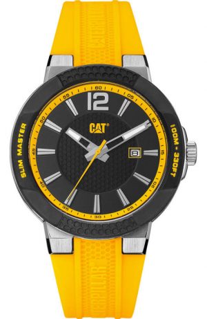 Men's CAT Caterpillar Shock Slim Master Rubber Strap 43mm