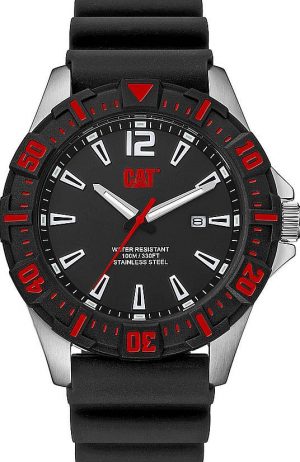 Men's CAT Caterpillar Steer Steel Case Rubber Strap