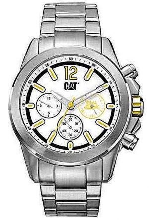 Men's CAT Caterpillar Twist Up Steel Chronograph