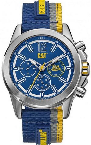 Men's CAT Caterpillar Twist Up Steel Chronograph