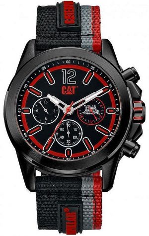 Men's CAT Caterpillar Twist Up Steel Chronograph